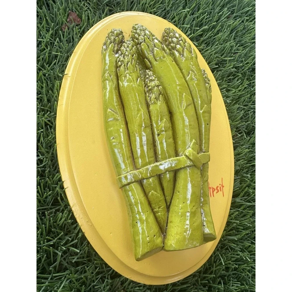 Vintage Apsit Bros California Vegetable Wall Plaques Set of 4 1970s Kitchen